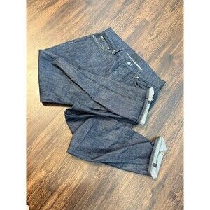 DSTLD Jeans Mens 30x30 Blue Selvedge Denim Pants Slim Button Fly Dark Wash EUC